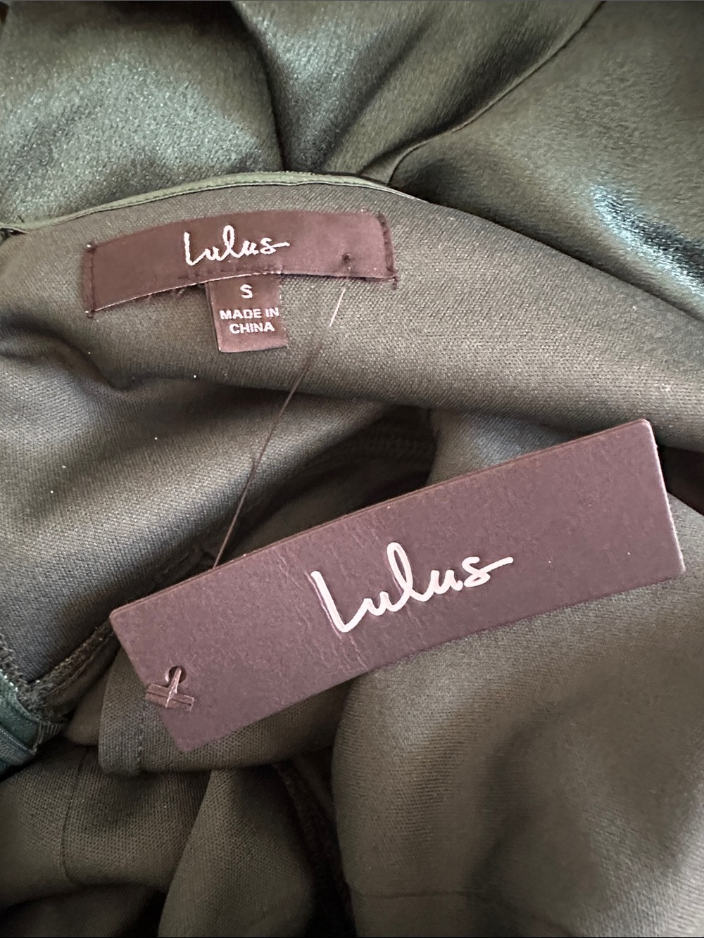 Lulus Hunter Green Floor Length Gown NWT - Picture 4 of 4